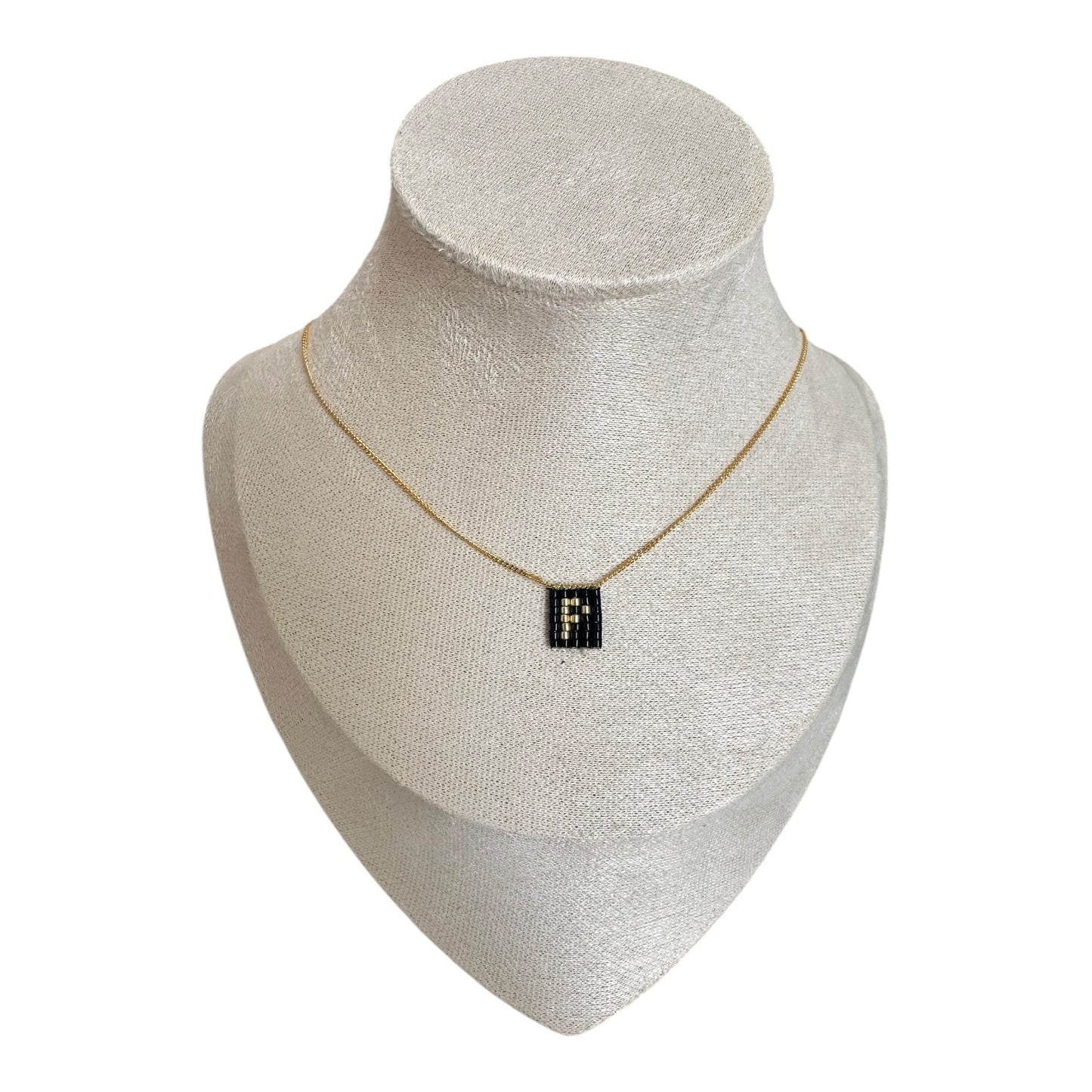 Collar INICIALES mini en negro