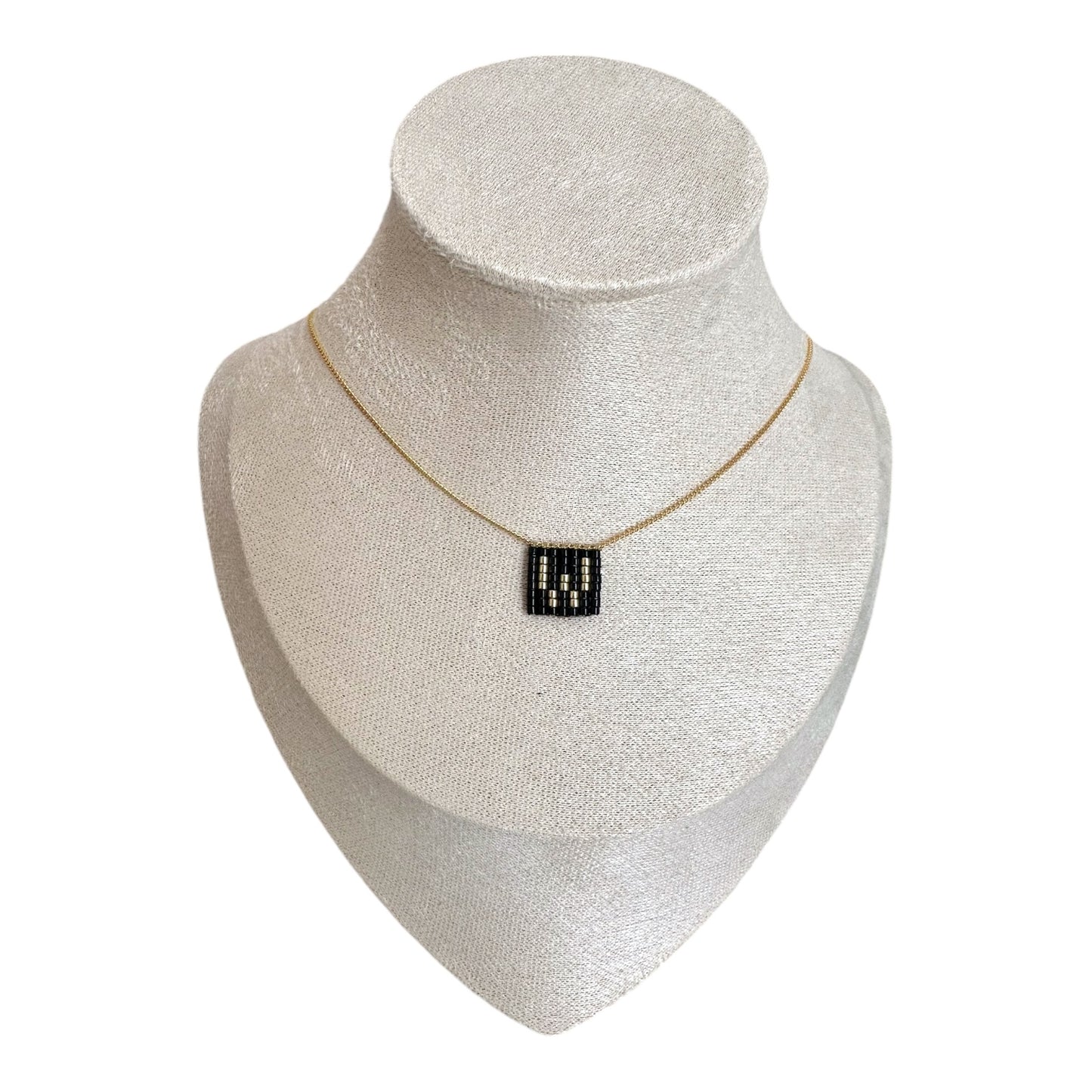 Collar INICIALES mini en negro