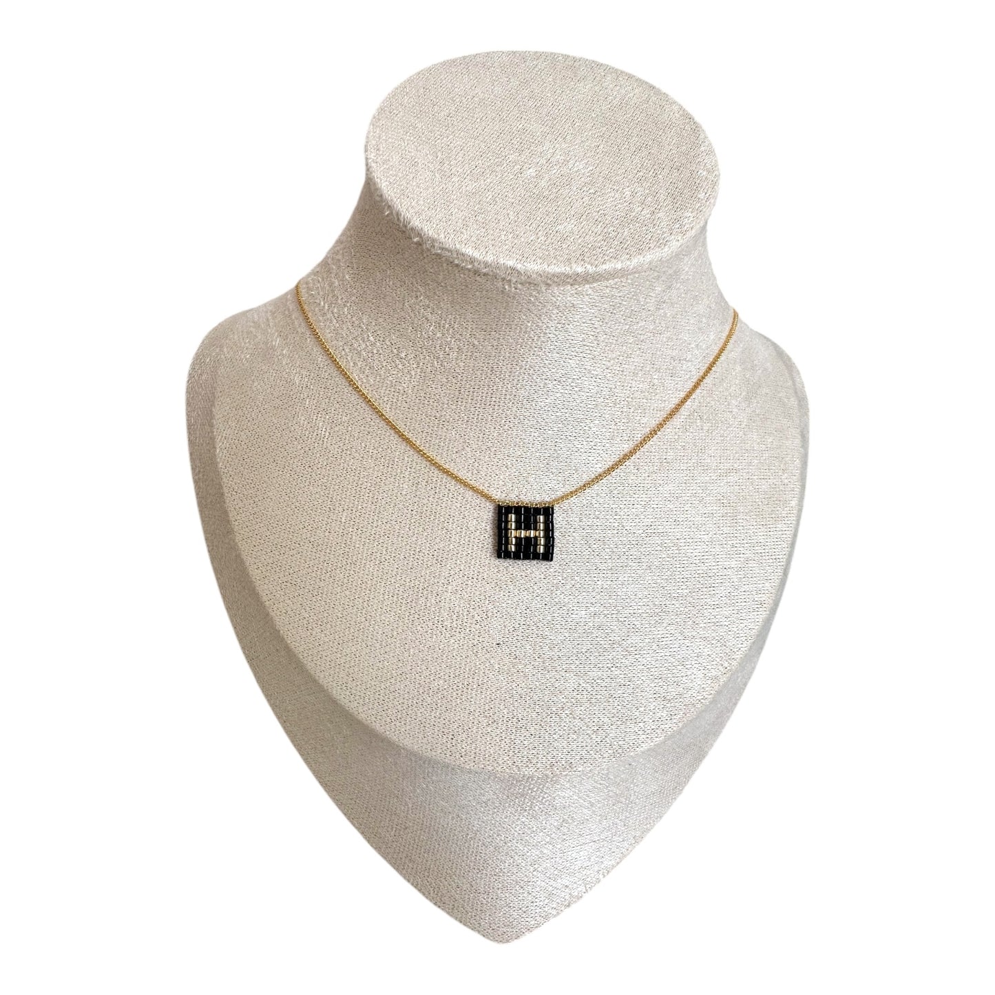 Collar INICIALES mini en negro