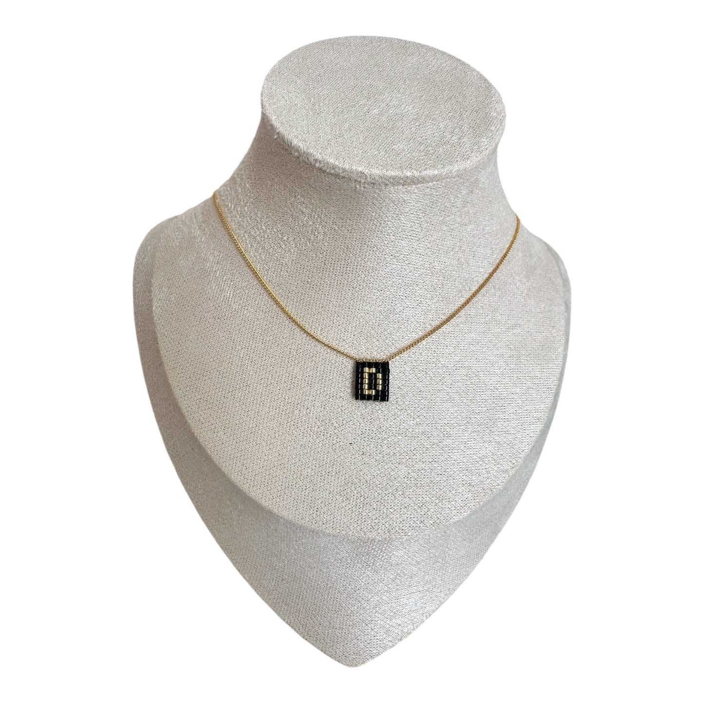 Collar INICIALES mini en negro