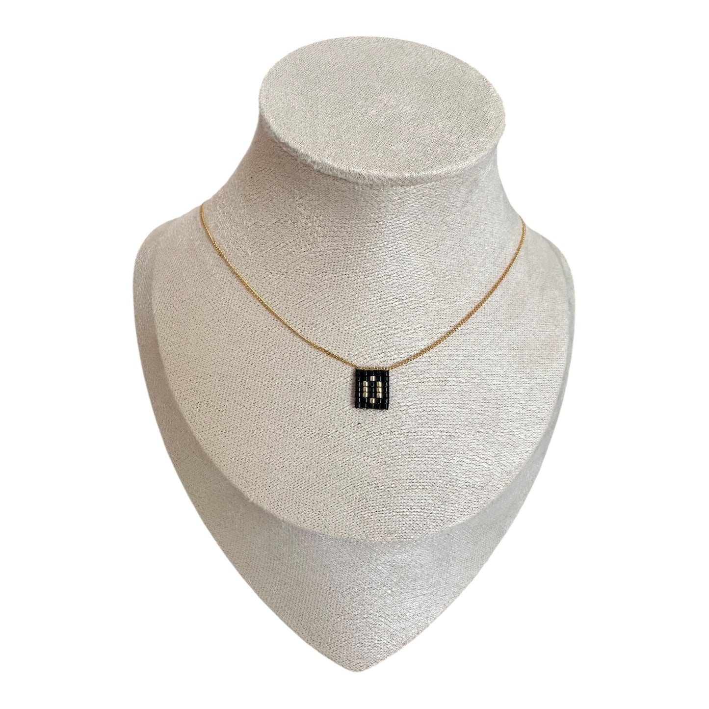 Collar INICIALES mini en negro