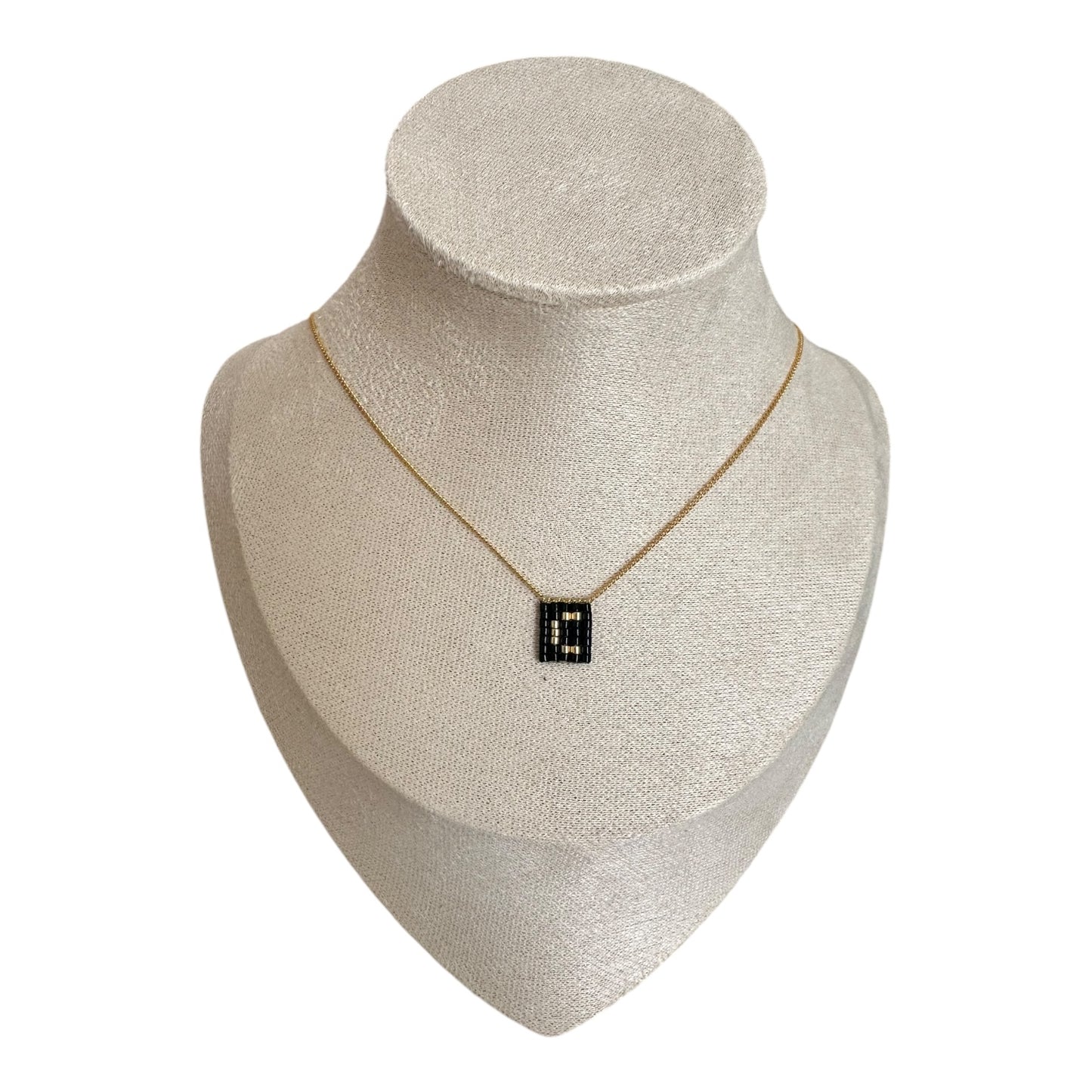 Collar INICIALES mini en negro