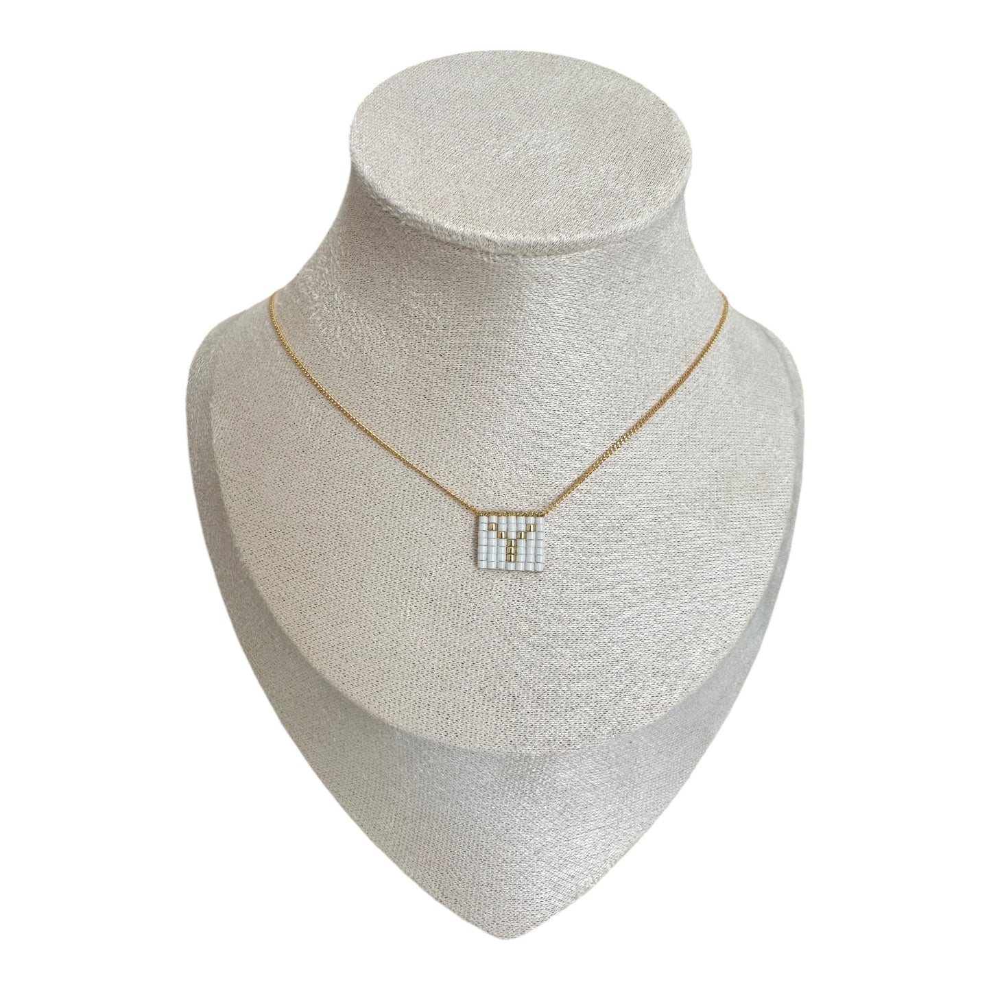 Collar INICIALES mini en blanco