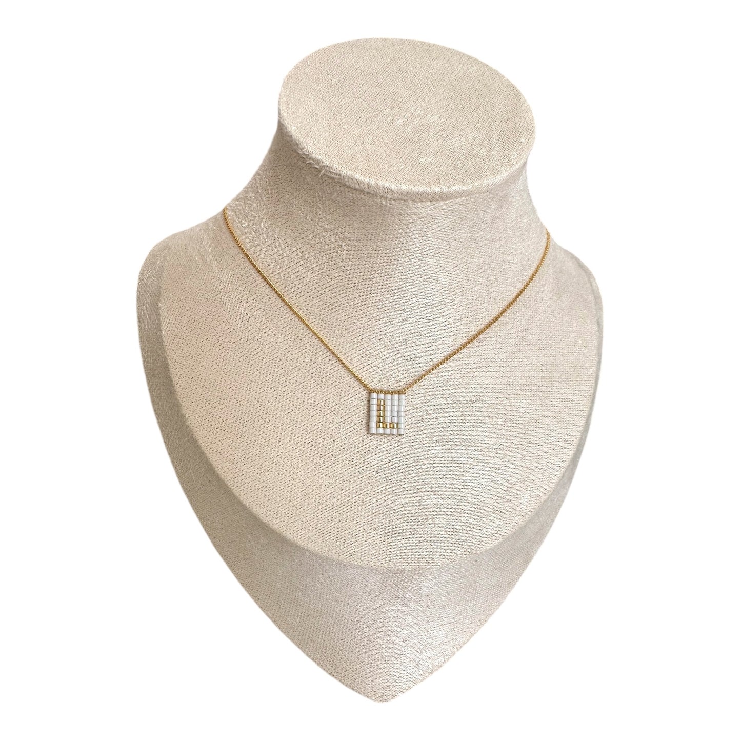 Collar INICIALES mini en blanco