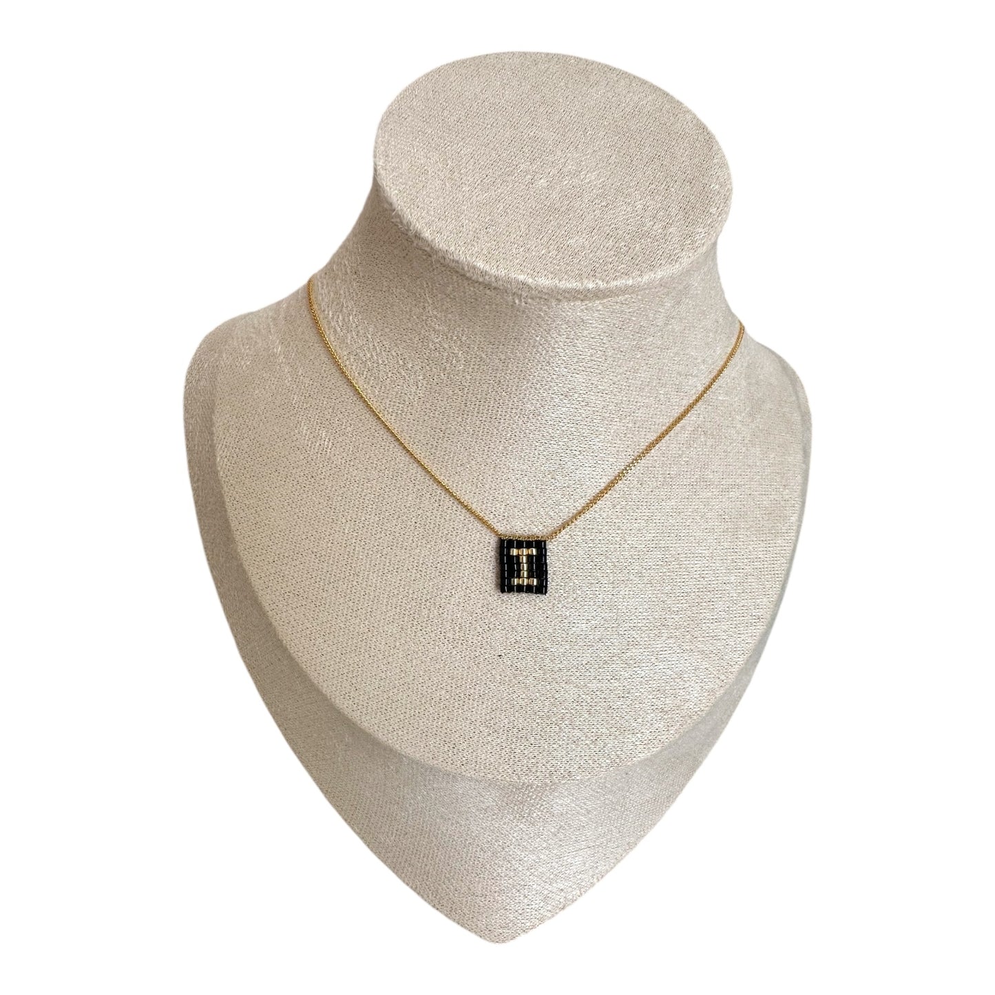 Collar INICIALES mini en negro