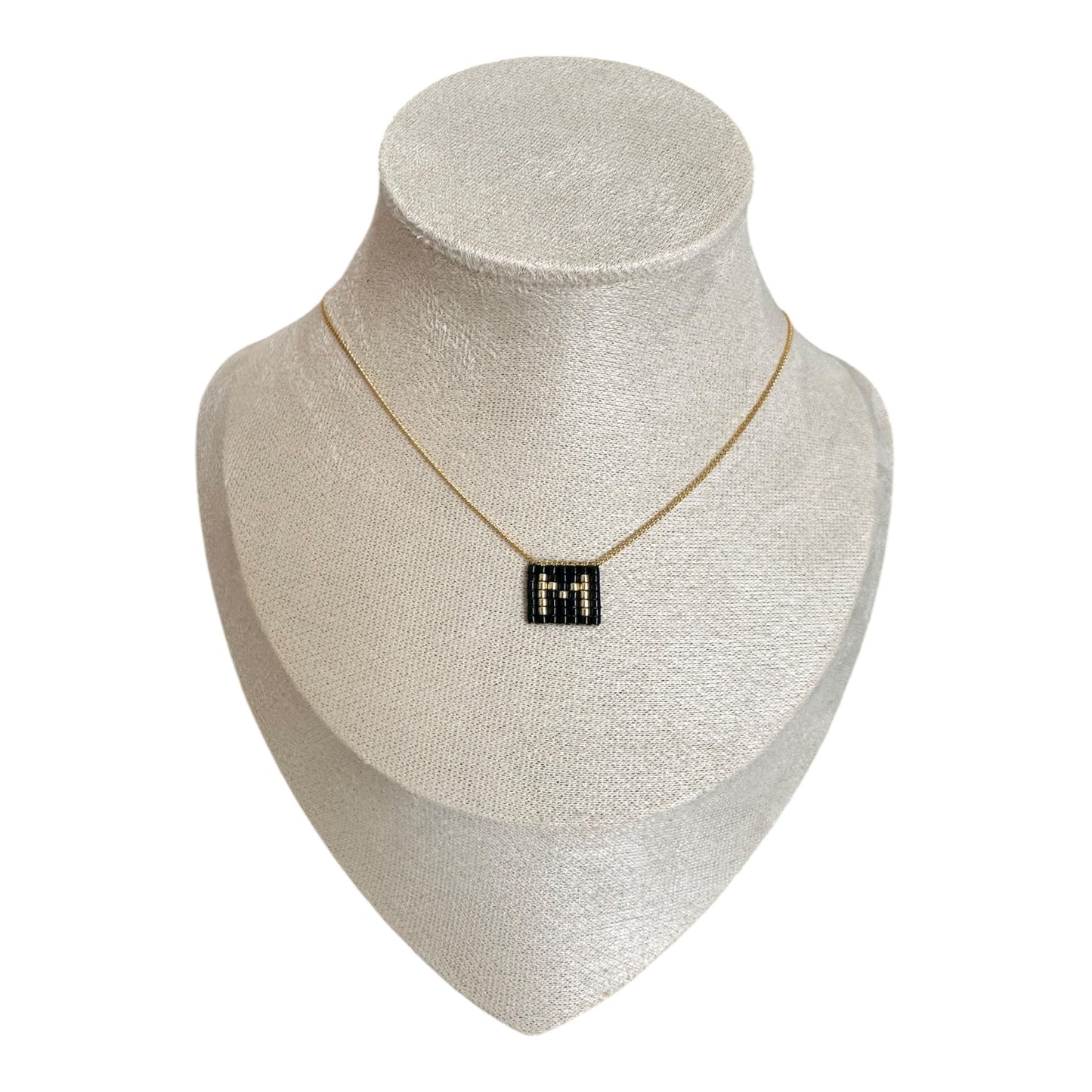 Collar INICIALES mini en negro