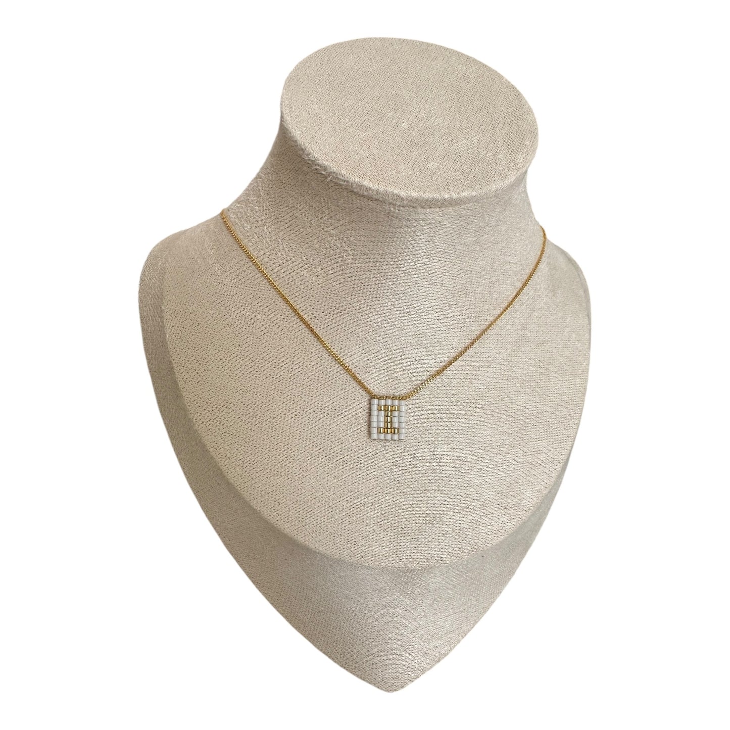 Collar INICIALES mini en blanco